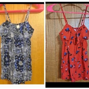 🤍No Boundaries tank tops Floral sweetheart and Paisley print fit&flare XS
